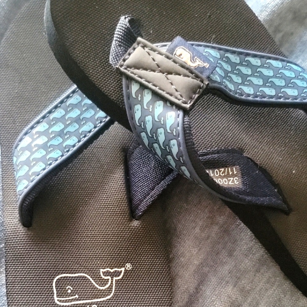 Whale Print Flip Flops